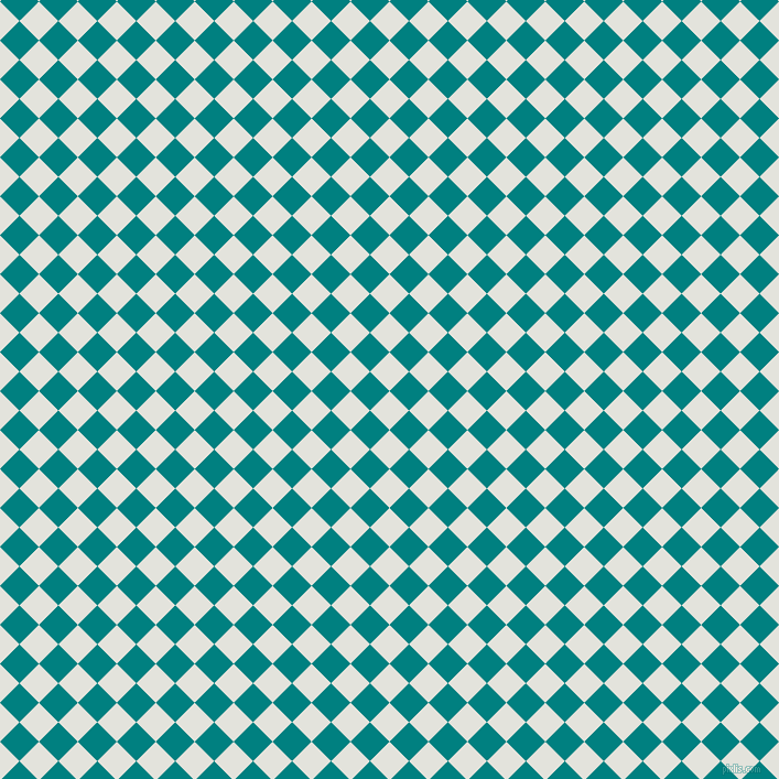 45/135 degree angle diagonal checkered chequered squares checker pattern checkers background, 25 pixel square size, , Snow Drift and Teal checkers chequered checkered squares seamless tileable