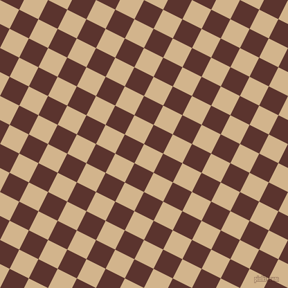 63/153 degree angle diagonal checkered chequered squares checker pattern checkers background, 31 pixel squares size, Tan and Redwood checkers chequered checkered squares seamless tileable