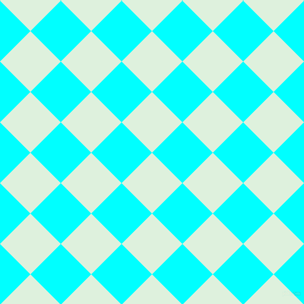 45/135 degree angle diagonal checkered chequered squares checker pattern checkers background, 85 pixel square size, , Tara and Aqua checkers chequered checkered squares seamless tileable