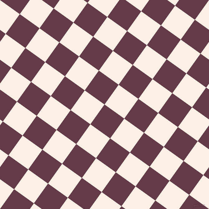 54/144 degree angle diagonal checkered chequered squares checker pattern checkers background, 78 pixel square size, , Tawny Port and Linen checkers chequered checkered squares seamless tileable