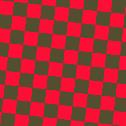 84/174 degree angle diagonal checkered chequered squares checker pattern checkers background, 56 pixel square size, , Thatch Green and Torch Red checkers chequered checkered squares seamless tileable