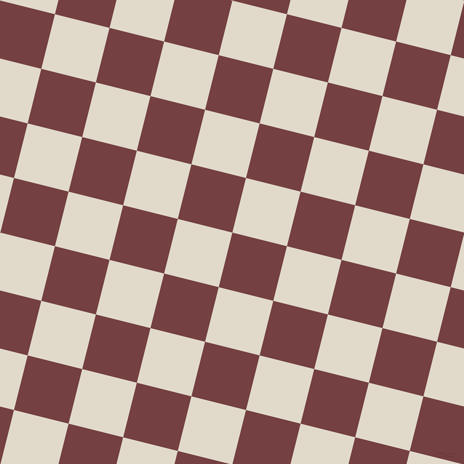 76/166 degree angle diagonal checkered chequered squares checker pattern checkers background, 114 pixel square size, Tosca and Albescent White checkers chequered checkered squares seamless tileable