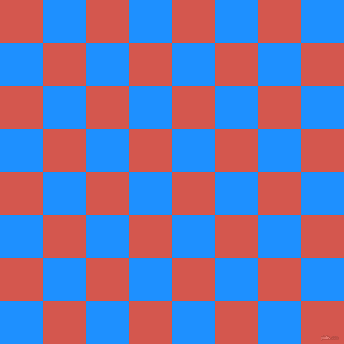 checkered chequered squares checkers background checker pattern, 88 pixel square size, , Valencia and Dodger Blue checkers chequered checkered squares seamless tileable