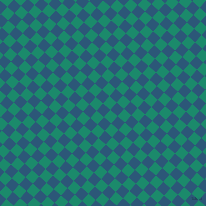 49/139 degree angle diagonal checkered chequered squares checker pattern checkers background, 31 pixel square size, , Venice Blue and Elf Green checkers chequered checkered squares seamless tileable