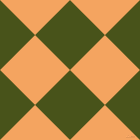45/135 degree angle diagonal checkered chequered squares checker pattern checkers background, 200 pixel squares size, , Verdun Green and Sandy Brown checkers chequered checkered squares seamless tileable