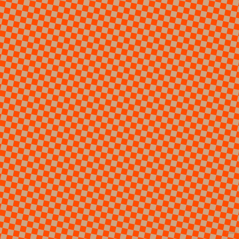 79/169 degree angle diagonal checkered chequered squares checker pattern checkers background, 19 pixel square size, Vermilion and Cameo checkers chequered checkered squares seamless tileable