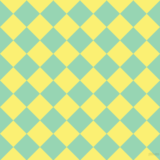 45/135 degree angle diagonal checkered chequered squares checker pattern checkers background, 64 pixel squares size, , Vista Blue and Witch Haze checkers chequered checkered squares seamless tileable
