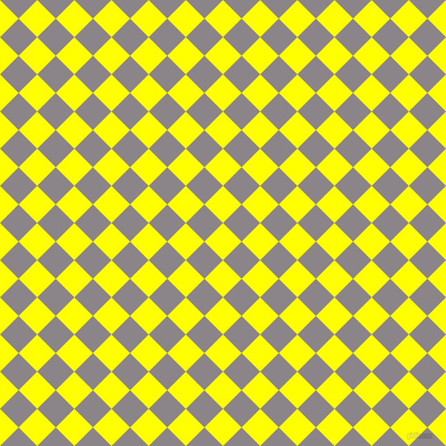 45/135 degree angle diagonal checkered chequered squares checker pattern checkers background, 38 pixel square size, , Yellow and Taupe Grey checkers chequered checkered squares seamless tileable