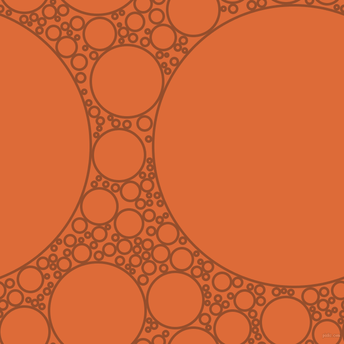 bubbles, circles, sponge, big, medium, small, 5 pixel line width, Alert Tan and Sorbus circles bubbles sponge soap seamless tileable