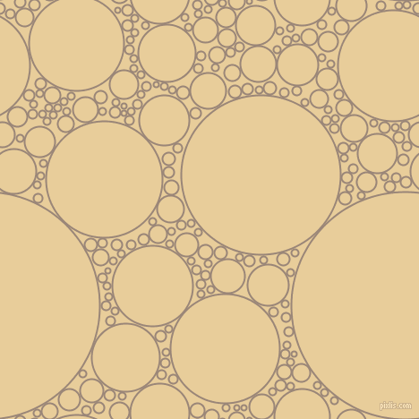 bubbles, circles, sponge, big, medium, small, 2 pixel line width, Almond Frost and Chamois circles bubbles sponge soap seamless tileable