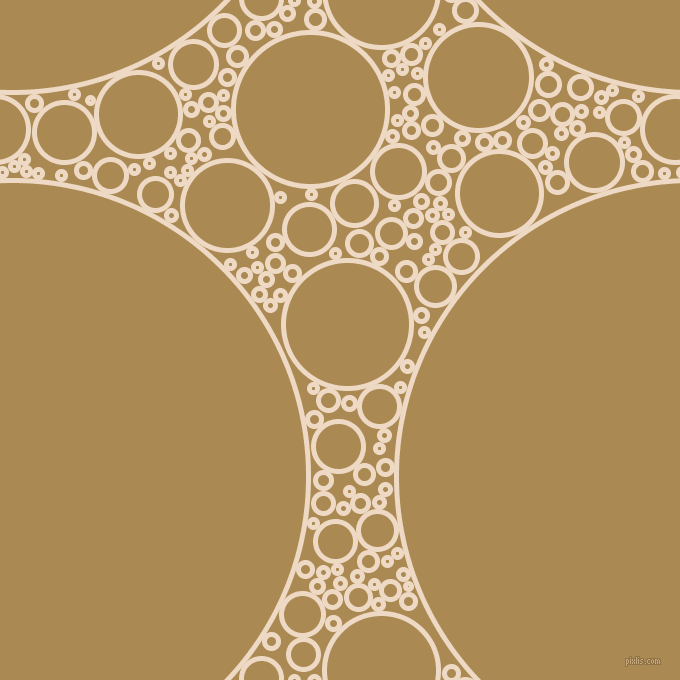 bubbles, circles, sponge, big, medium, small, 5 pixel line width, Almond and Teak circles bubbles sponge soap seamless tileable