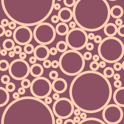 bubbles, circles, sponge, big, medium, small, 9 pixel line width, Apricot and Cannon Pink circles bubbles sponge soap seamless tileable