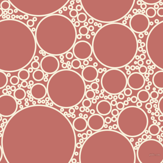 bubbles, circles, sponge, big, medium, small, 5 pixel line width, Apricot White and Contessa circles bubbles sponge soap seamless tileable