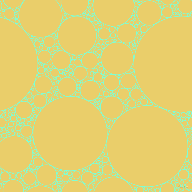 bubbles, circles, sponge, big, medium, small, 2 pixel line width, Aquamarine and Golden Sand circles bubbles sponge soap seamless tileable