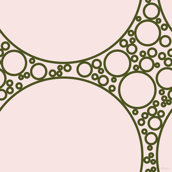 bubbles, circles, sponge, big, medium, small, 9 pixel line width, Army green and Tutu circles bubbles sponge soap seamless tileable
