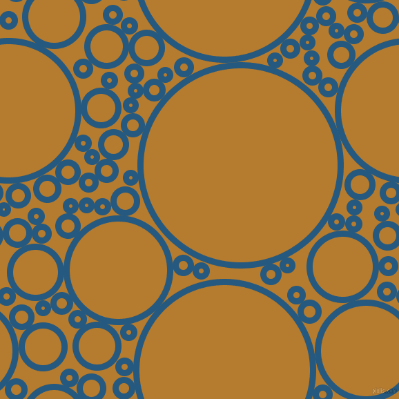 bubbles, circles, sponge, big, medium, small, 9 pixel line width, Bahama Blue and Mandalay circles bubbles sponge soap seamless tileable