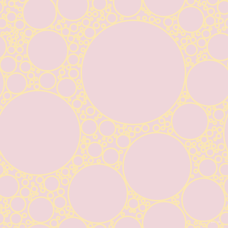 bubbles, circles, sponge, big, medium, small, 5 pixel line width, Banana Mania and Pale Rose circles bubbles sponge soap seamless tileable