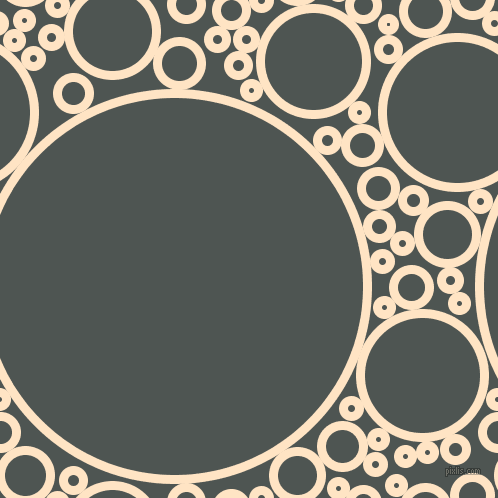 bubbles, circles, sponge, big, medium, small, 9 pixel line width, Bisque and Cape Cod circles bubbles sponge soap seamless tileable