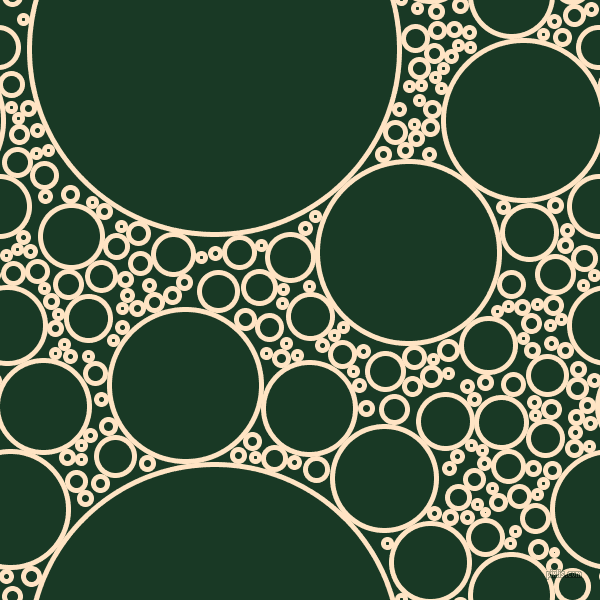 bubbles, circles, sponge, big, medium, small, 5 pixel line width, Bisque and Deep Fir circles bubbles sponge soap seamless tileable