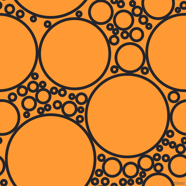 bubbles, circles, sponge, big, medium, small, 9 pixel line width, Black Russian and Neon Carrot circles bubbles sponge soap seamless tileable