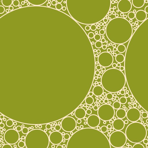 bubbles, circles, sponge, big, medium, small, 3 pixel line width, Blanched Almond and Citron circles bubbles sponge soap seamless tileable