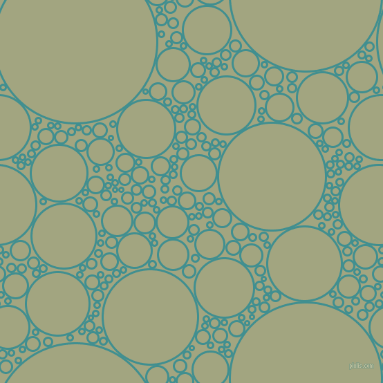 bubbles, circles, sponge, big, medium, small, 3 pixel line width, Blue Chill and Locust circles bubbles sponge soap seamless tileable