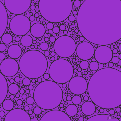bubbles, circles, sponge, big, medium, small, 2 pixel line width, Bokara Grey and Dark Orchid circles bubbles sponge soap seamless tileable