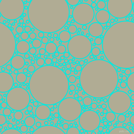 bubbles, circles, sponge, big, medium, small, 3 pixel line width, Bright Turquoise and Eagle circles bubbles sponge soap seamless tileable