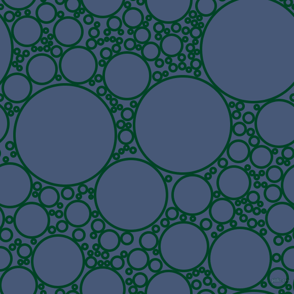 bubbles, circles, sponge, big, medium, small, 5 pixel line width, British Racing Green and Chambray circles bubbles sponge soap seamless tileable