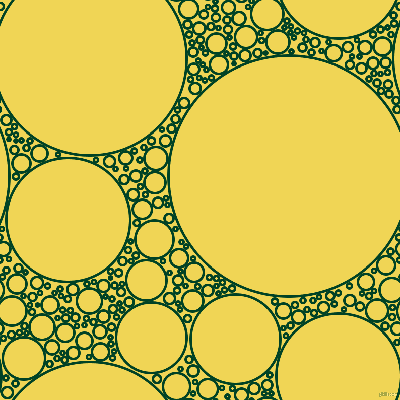 bubbles, circles, sponge, big, medium, small, 5 pixel line width, British Racing Green and Portica circles bubbles sponge soap seamless tileable