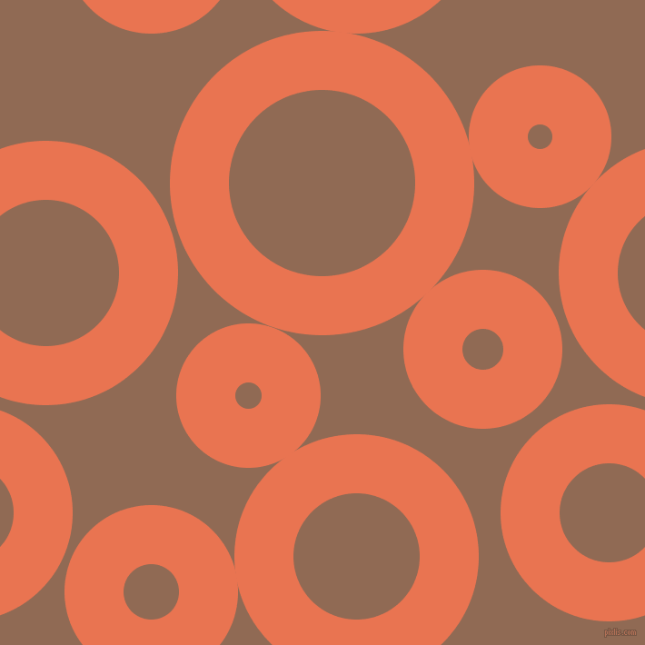 bubbles, circles, sponge, big, medium, small, 65 pixel line width, Burnt Sienna and Leather circles bubbles sponge soap seamless tileable