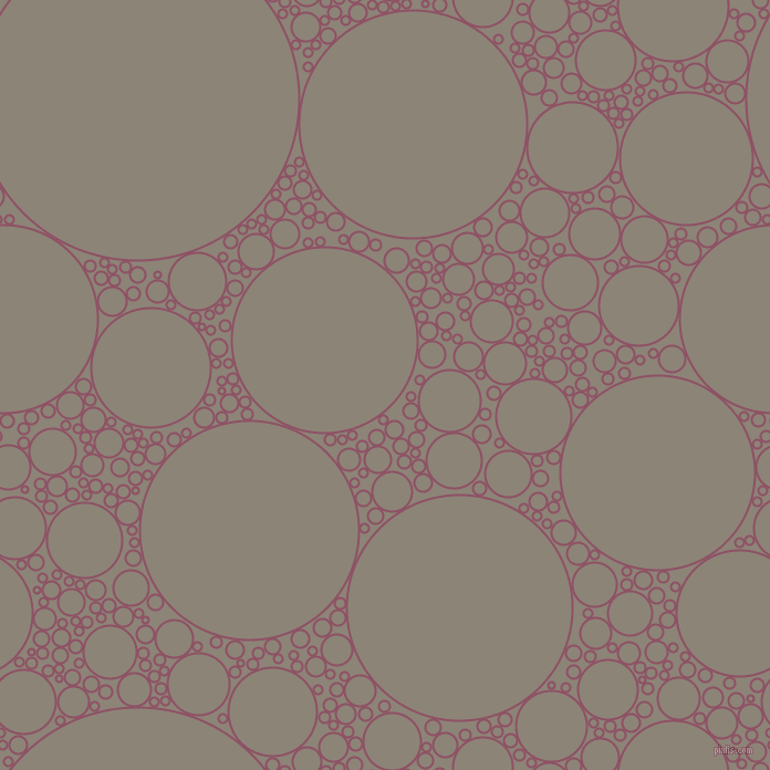 bubbles, circles, sponge, big, medium, small, 2 pixel line width, Cannon Pink and Schooner circles bubbles sponge soap seamless tileable