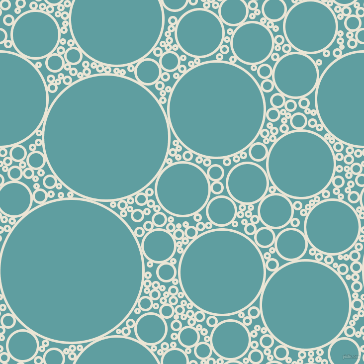 bubbles, circles, sponge, big, medium, small, 5 pixel line width, Cararra and Cadet Blue circles bubbles sponge soap seamless tileable