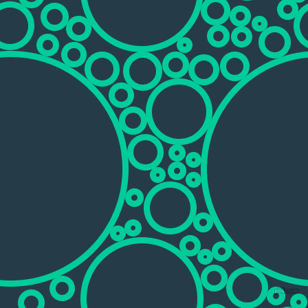 bubbles, circles, sponge, big, medium, small, 9 pixel line width, Caribbean Green and Tarawera circles bubbles sponge soap seamless tileable