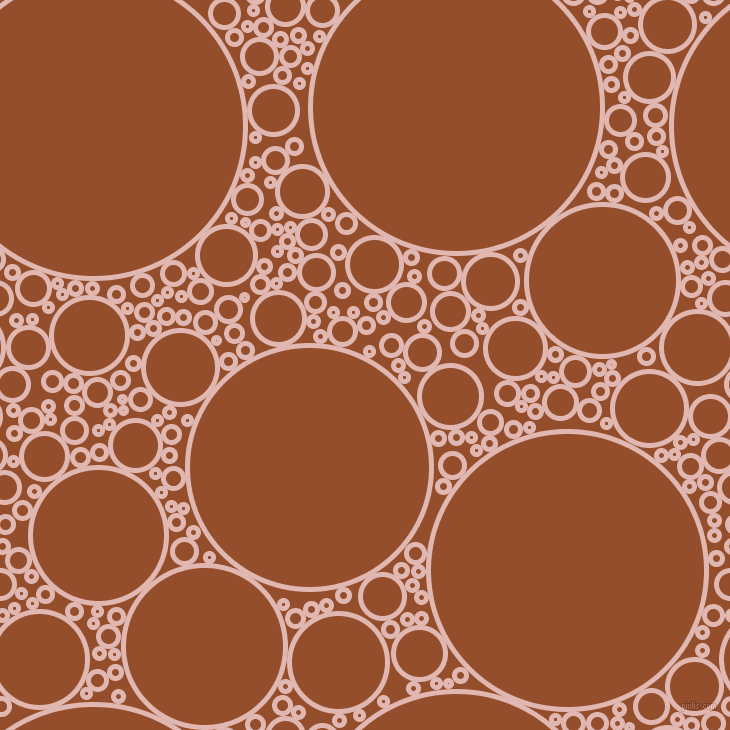 bubbles, circles, sponge, big, medium, small, 5 pixel line width, Cavern Pink and Alert Tan circles bubbles sponge soap seamless tileable