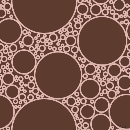 bubbles, circles, sponge, big, medium, small, 5 pixel line width, Cavern Pink and Cioccolato circles bubbles sponge soap seamless tileable