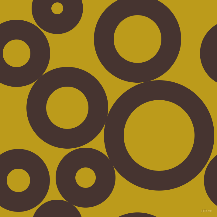 bubbles, circles, sponge, big, medium, small, 65 pixel line width, Cedar and Buddha Gold circles bubbles sponge soap seamless tileable
