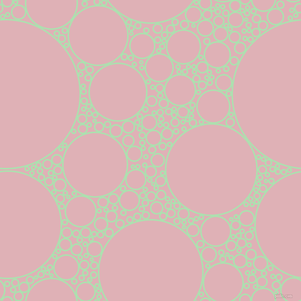 bubbles, circles, sponge, big, medium, small, 3 pixel line width, Celadon and Blossom circles bubbles sponge soap seamless tileable