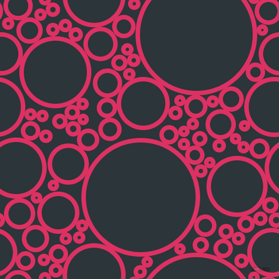 bubbles, circles, sponge, big, medium, small, 9 pixel line width, Cerise and Gunmetal circles bubbles sponge soap seamless tileable