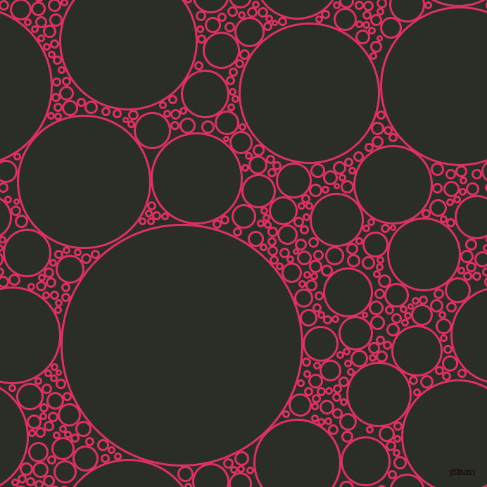 bubbles, circles, sponge, big, medium, small, 3 pixel line width, Cerise and Marshland circles bubbles sponge soap seamless tileable