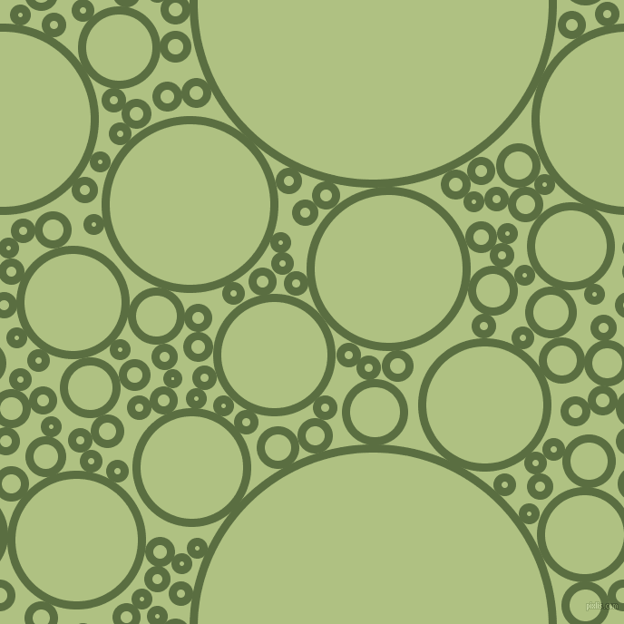 bubbles, circles, sponge, big, medium, small, 9 pixel line width, Chalet Green and Caper circles bubbles sponge soap seamless tileable