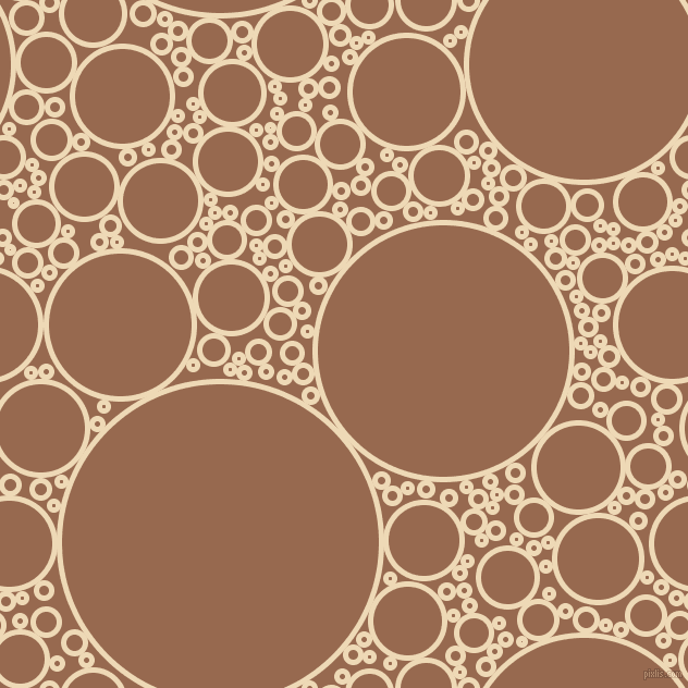 bubbles, circles, sponge, big, medium, small, 5 pixel line width, Champagne and Dark Tan circles bubbles sponge soap seamless tileable