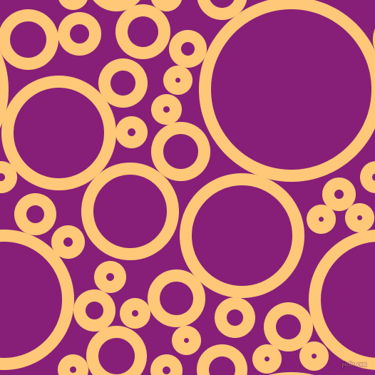 bubbles, circles, sponge, big, medium, small, 17 pixel line width, Chardonnay and Dark Purple circles bubbles sponge soap seamless tileable