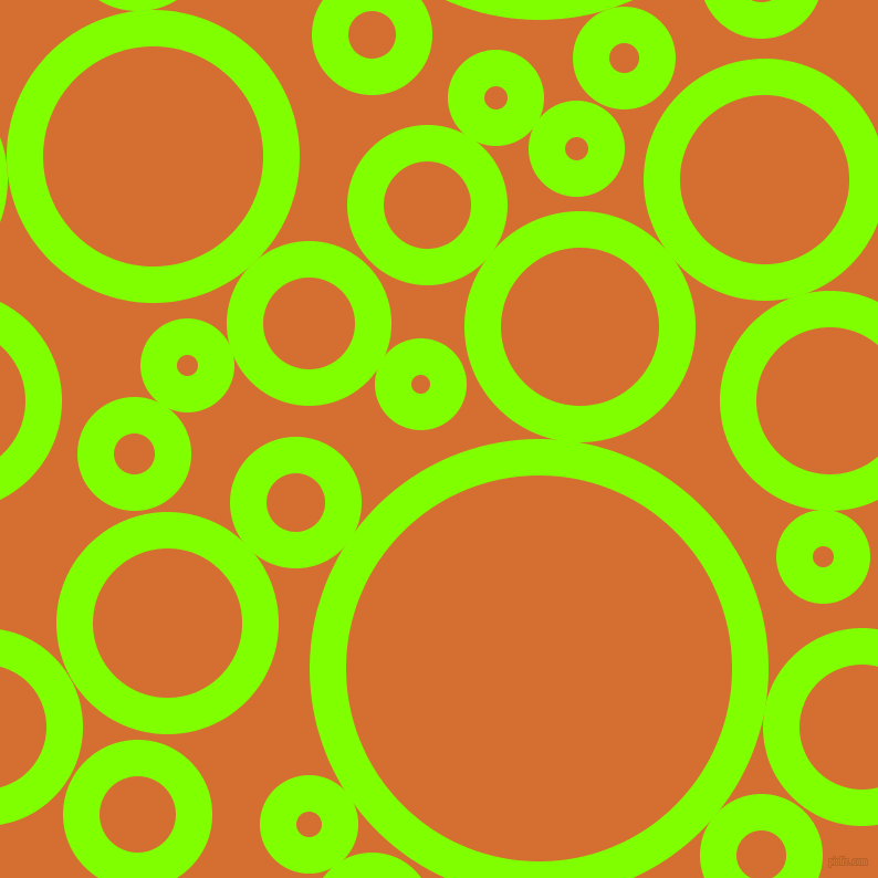 bubbles, circles, sponge, big, medium, small, 33 pixel line width, Chartreuse and Tango circles bubbles sponge soap seamless tileable