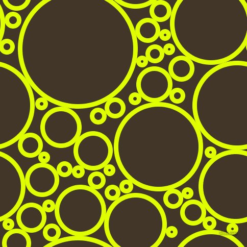 bubbles, circles, sponge, big, medium, small, 9 pixel line width, Chartreuse Yellow and Jacko Bean circles bubbles sponge soap seamless tileable