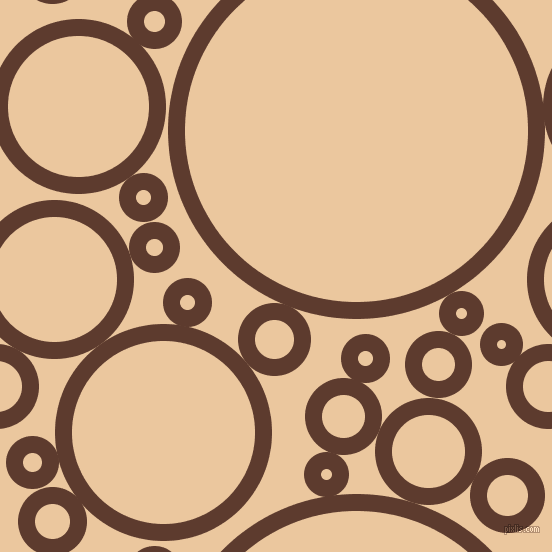 bubbles, circles, sponge, big, medium, small, 17 pixel line width, Cioccolato and New Tan circles bubbles sponge soap seamless tileable