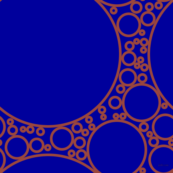 bubbles, circles, sponge, big, medium, small, 9 pixel line width, Cognac and New Midnight Blue circles bubbles sponge soap seamless tileable