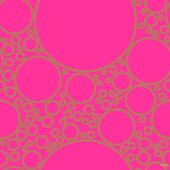 bubbles, circles, sponge, big, medium, small, 9 pixel line width, Contessa and Wild Strawberry circles bubbles sponge soap seamless tileable