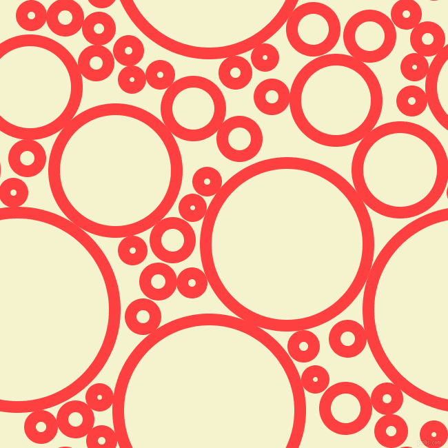 bubbles, circles, sponge, big, medium, small, 17 pixel line width, Coral Red and Moon Glow circles bubbles sponge soap seamless tileable