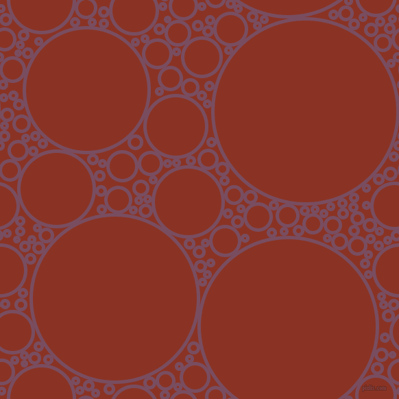 bubbles, circles, sponge, big, medium, small, 5 pixel line width, Cosmic and Burnt Umber circles bubbles sponge soap seamless tileable